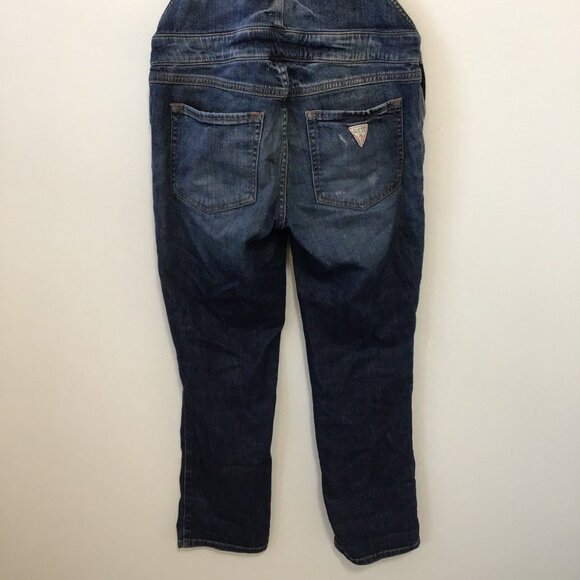 Vintage 90s Guess Destressed Denim Overalls Size 26 - Picture 8 of 12